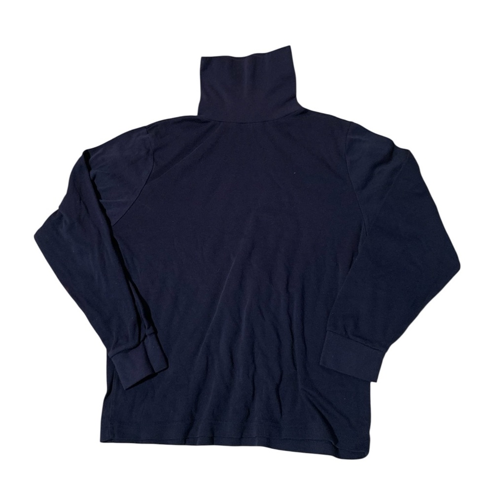 1990s Vintage Turtleneck Navy Blue Size XL